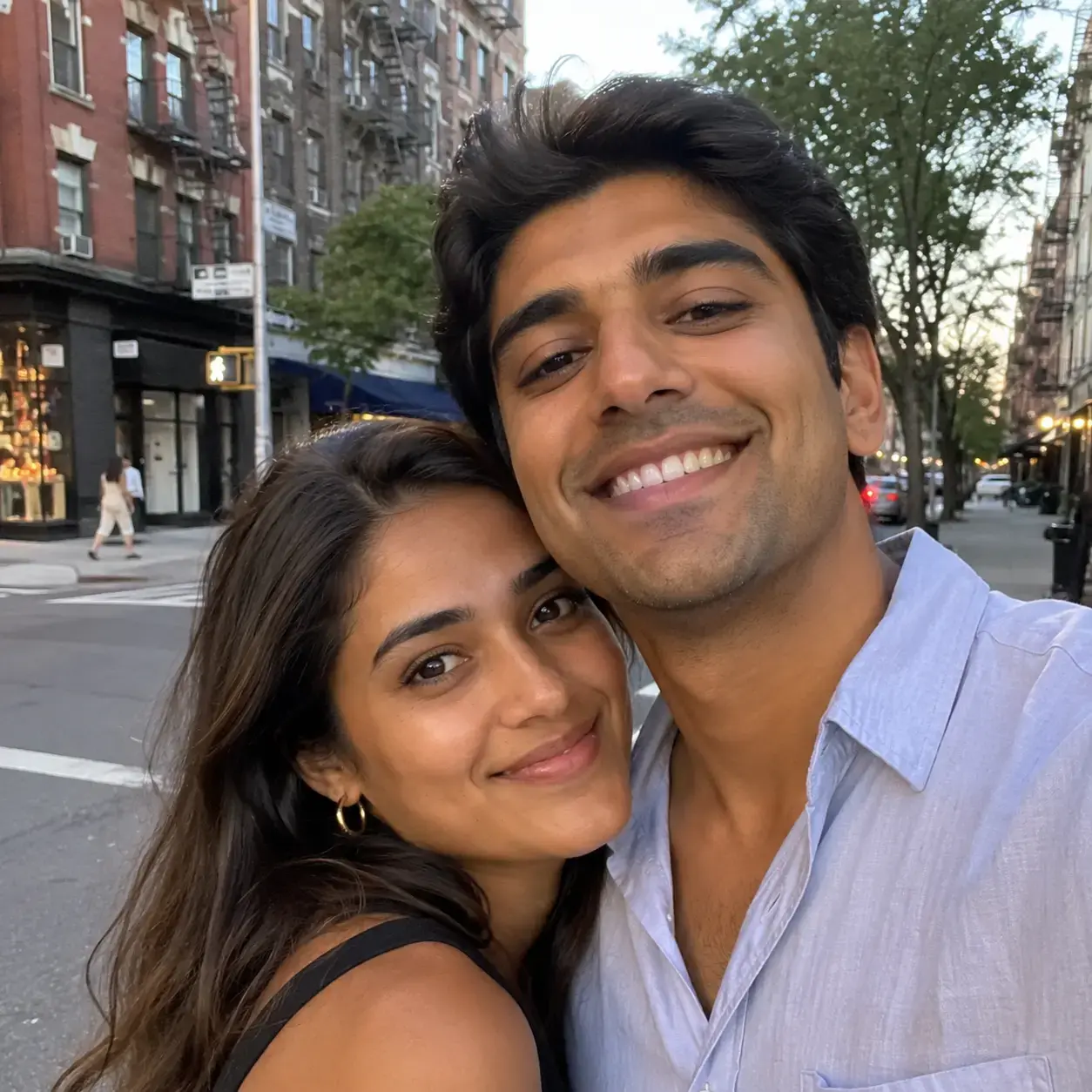 Priya and Rishabh Khaitan together in New York City.